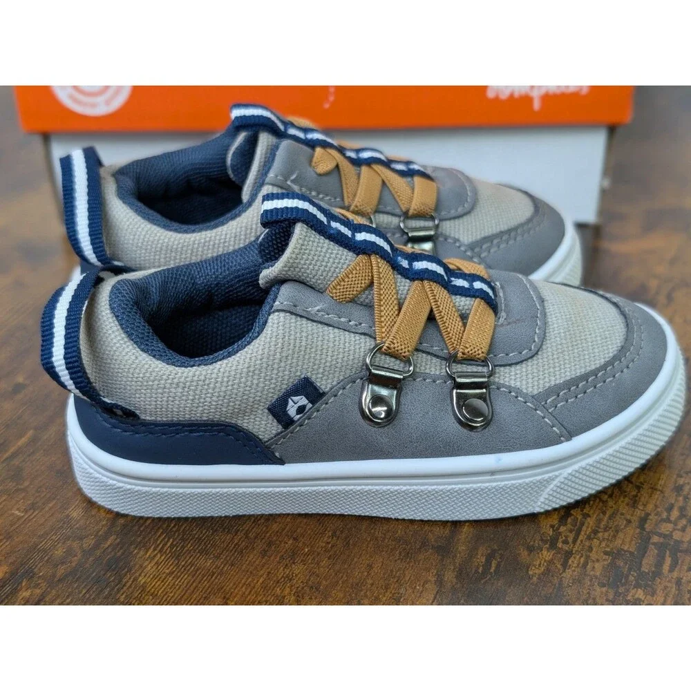 Oomphies Colton Boys Slip-On Shoes Grey Size 7C